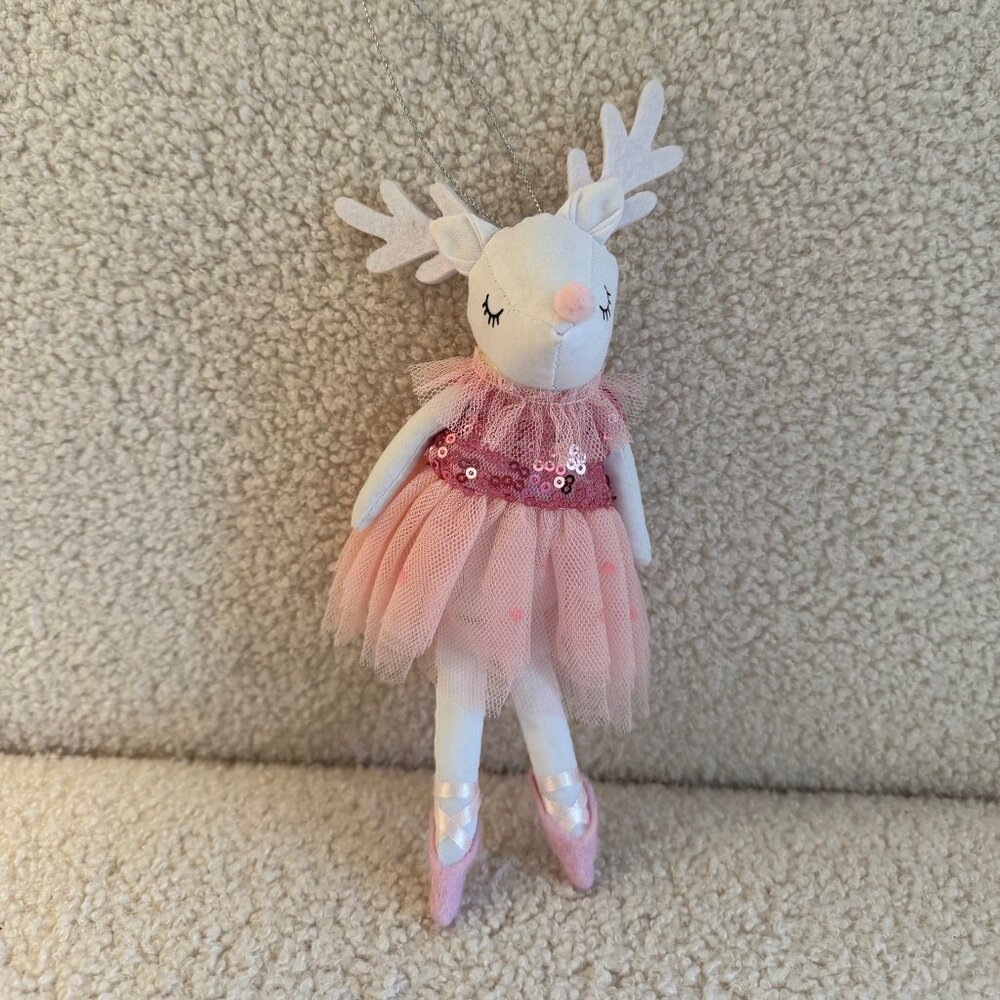 Fabric Deer Ballerina Christmas Ornament - Wondershop